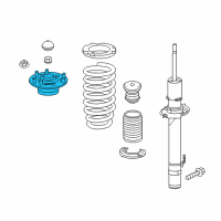 OEM 2015 Acura RLX Rubber, Right Front Shock Absorber Mounting Diagram - 51670-TY2-A01