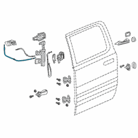 OEM 2021 Ram 1500 Cable-Inside Lock Cable Diagram - 68321338AA