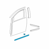 OEM 2002 Acura MDX Molding Assembly, Left Front Door Diagram - 72450-S3V-A01