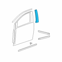 OEM 2004 Acura MDX Garnish, Right Front Door Sash (Black Gloss 30) Diagram - 72430-S3V-A00ZA