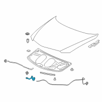 OEM Acura ILX Lock Assembly, Hood Diagram - 74120-TX6-A01