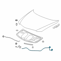 OEM 2014 Acura ILX Wire Assembly, Hood (Premium Black) Diagram - 74130-TR0-A01ZE