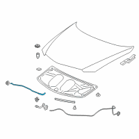 OEM 2015 Acura ILX Stay, Hood Opener Diagram - 74145-TX6-A00