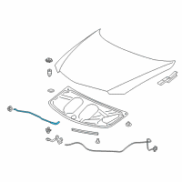 OEM Acura ILX Stay, Hood Opener Diagram - 74145-TX6-A00