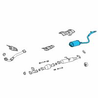 OEM 2014 Toyota Sienna Muffler & Pipe Diagram - 17430-0P250