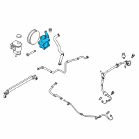 OEM Lincoln MKT Power Steering Pump Diagram - 8A8Z-3A674-BRM