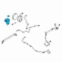 OEM 2010 Ford Flex Power Steering Pump Reservoir Diagram - AG1Z-3E764-A