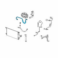 OEM Pontiac Montana Pressure Hose Diagram - 15112719