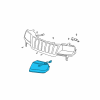 OEM 2000 Jeep Grand Cherokee RETAINER-HEADLAMP RECEPTICAL Diagram - 5012685AA