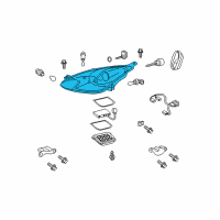 OEM 2005 Toyota Celica Composite Headlamp Diagram - 81145-2D030