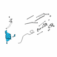 OEM Infiniti Windshield Washer Tank Assembly Diagram - 28910-AM600