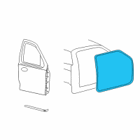 OEM 1991 Ford Explorer Surround Weatherstrip Diagram - F1TZ-7820708-C