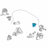 OEM 2016 Toyota RAV4 Rear Mount Bracket Diagram - 12321-0V020