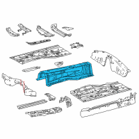 OEM 2022 Lexus RC F Panel, Front Floor, Center Diagram - 58113-53040
