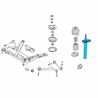 OEM 2002 BMW 525i Front Shock Absorber Damper Strut Diagram - 31-31-1-096-858