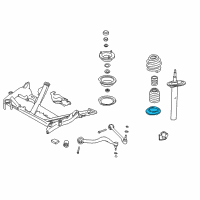 OEM 2000 BMW 528i Spring Pad Lower Diagram - 31-33-1-091-864