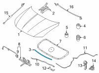 OEM 2022 Hyundai Tucson STRIP ASSY-HOOD SEAL FR, LH Diagram - 86455-N9000