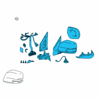 OEM 2019 Lexus LX570 Mirror Assembly, Outer R Diagram - 87910-60S43