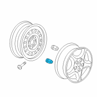 OEM 2005 Saturn Relay Wheel Nut Cap Diagram - 9594433