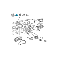 OEM 2009 Toyota Highlander Mirror Switch Diagram - 84871-0E020