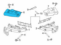 OEM 2020 Ford Transit-150 SHIELD - EXHAUST MANIFOLD HEAT Diagram - LK4Z-9A462-A