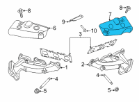 OEM Ford Transit-150 SHIELD - EXHAUST MANIFOLD HEAT Diagram - LK4Z-9Y427-A