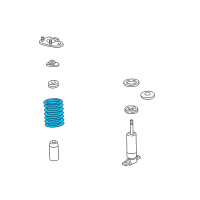 OEM 1998 Pontiac Firebird Front Springs Diagram - 22197228