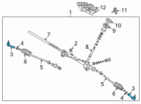 OEM Hyundai Elantra End Assembly-Tie Rod, RH Diagram - 56825-AA000