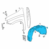 OEM Chevrolet Silverado 1500 LD Fender Liner Diagram - 84533747