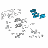 OEM 2013 Toyota Land Cruiser Dash Control Unit Diagram - 55900-60L10