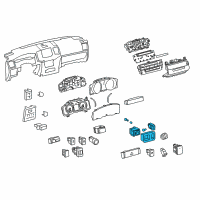 OEM Toyota Land Cruiser Mirror Switch Diagram - 84870-60180-A0