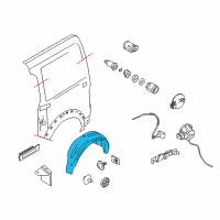 OEM Ford Transit Connect Wheelhouse Liner Diagram - 2T1Z-61278B50-A