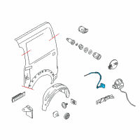 OEM 2010 Ford Transit Connect Release Cable Diagram - 2T1Z-61264A00-A