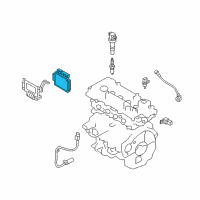 OEM 2013 Hyundai Elantra Computer Engine Control Module Diagram - 39107-2EGB3