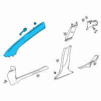 OEM 2018 Chevrolet Volt Weatherstrip Pillar Trim Diagram - 84068306