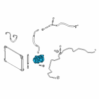 OEM 2020 Toyota Corolla Compressor Assembly Diagram - 88370-47092
