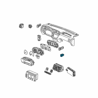 OEM 2002 Acura MDX Switch Assembly, Hazard (Chamois Gray No. 3) Diagram - 35510-S3V-A02ZA