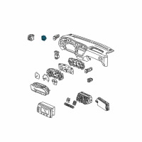 OEM Acura MDX Switch Assembly, Roof (Black) Diagram - 35830-S3V-A01ZA