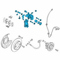OEM 2015 Kia Soul Rear Brake Caliper Kit, Left Diagram - 58310B2A00