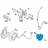 OEM Kia Soul EV Rear Wheel Hub Assembly Diagram - 52750B2050