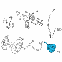 OEM 2018 Kia Soul Rear Wheel Hub Assembly Diagram - 52750B2050