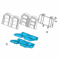 OEM 2019 Chevrolet Camaro Seat Cushion Pad Diagram - 84172604