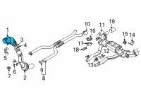 OEM BMW M8 Gran Coupe Exchange Catalytic Converter.Close To Engine Top Diagram - 18-32-7-856-827