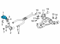 OEM 2020 BMW M8 Exchange Catalytic Converter.Close To Engine Top Diagram - 18-32-7-856-827