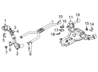 OEM 2022 BMW X5 Seal For Catalytic Converter.Close To Engine Diagram - 18-32-7-856-835