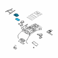 OEM Hyundai Veracruz Room Lamp Assembly Diagram - 92850-3J100-OR