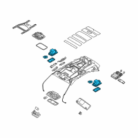 OEM 2007 Hyundai Veracruz Rear Map Lamp Assembly, Left Diagram - 92810-3J000-OR