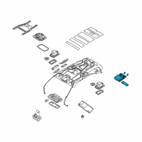 OEM 2009 Hyundai Veracruz Overhead Console Lamp Assembly Diagram - 92800-3J020-6T