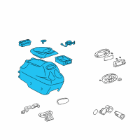 OEM 2001 Toyota Sequoia Center Console Diagram - 58910-0C011-B0