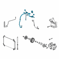 OEM 2019 Honda Ridgeline Hose Assembly, Suction Diagram - 80311-T6Z-A01